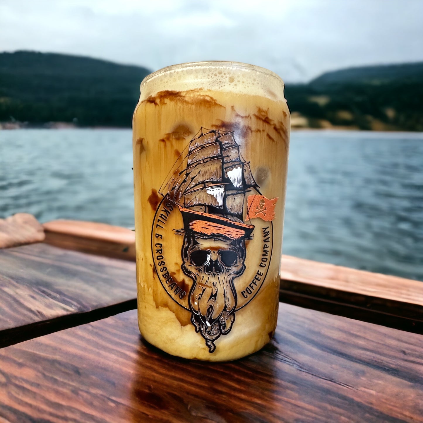 Skull and CrossBeans Cold Brew Coffee Glass