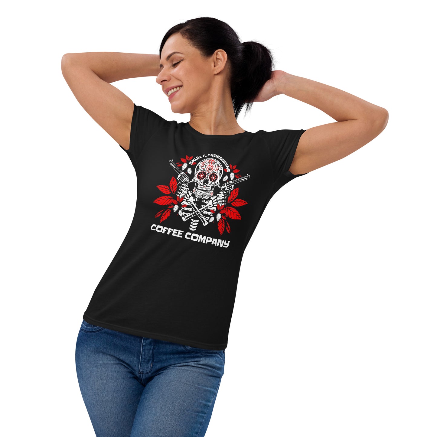 Skull and CrossBeans Coffee - Women's Short Sleeve T-shirt